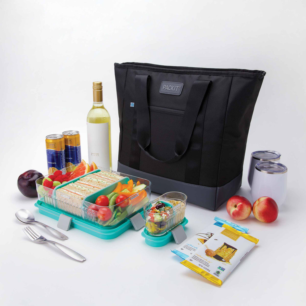 freezable-carry-tote-v5 freezable-carry-tote-black-gray-food-combo-angled.jpg